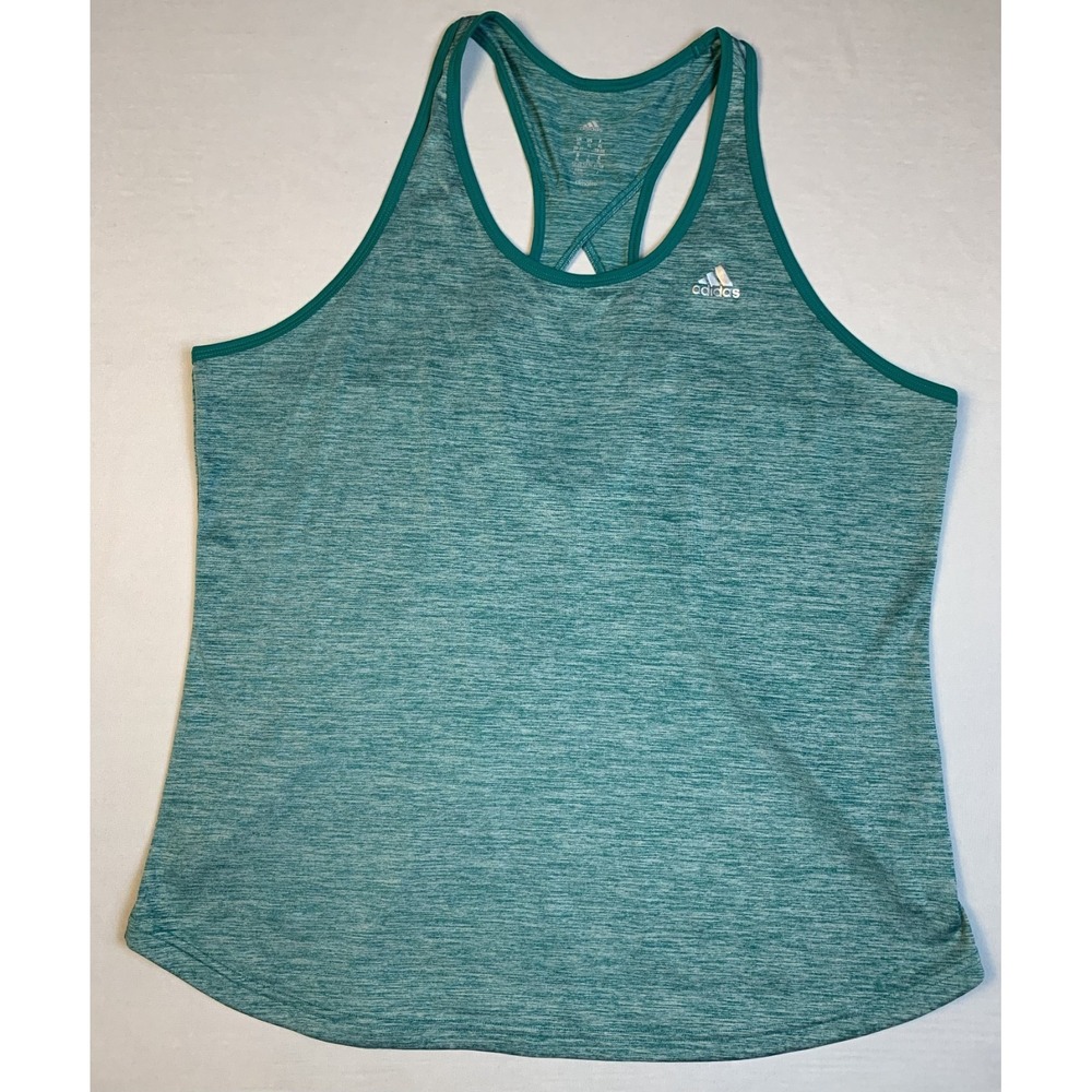 Adidas Climalite Racerback Tank Top Womens XL Teal Athletic Workout Gym Shirt